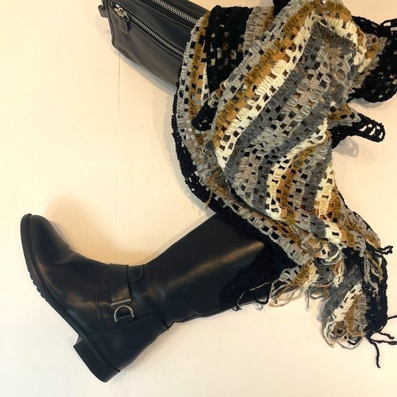 Clarks Shoes - Clarks Zip Up Waterproof Black Leather Riding Boots #26102756, Size: 6 1/2M